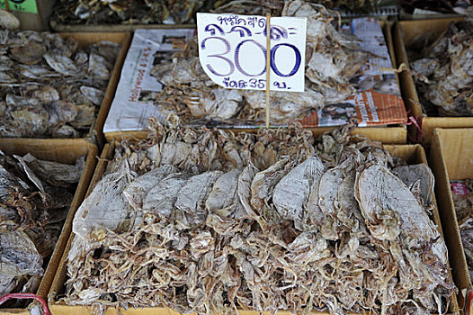 海鲜,市场货摊,曼谷,泰国