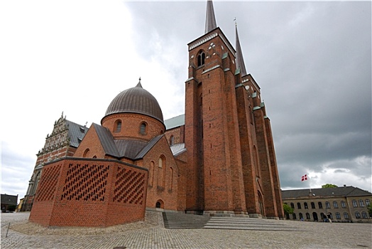 户外,大教堂,罗斯基勒,丹麦