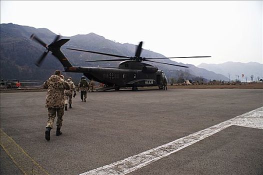 直升飞机,德国,军队,德国联邦国防军,区域,巴基斯坦