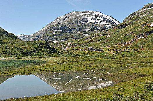 湖,山景