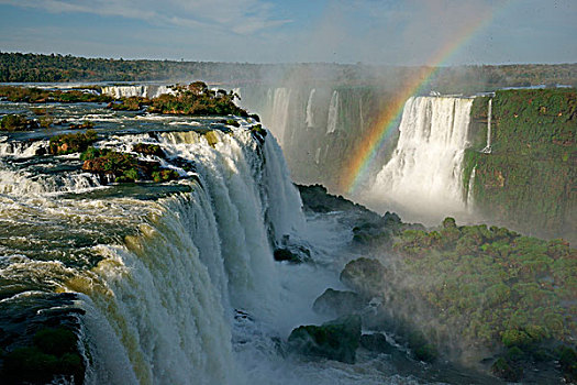 彩虹,伊瓜苏瀑布,巴西,南美