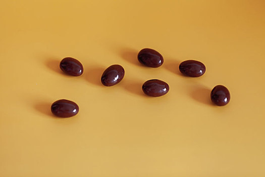 健康营养的美食巧克力豆特写