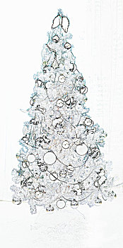 白色,圣诞树