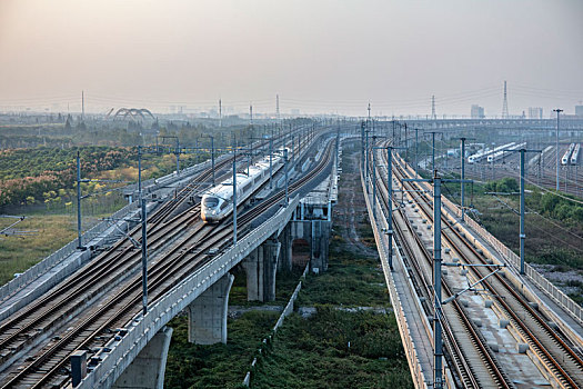 上海,高铁,站台,和谐号,列车