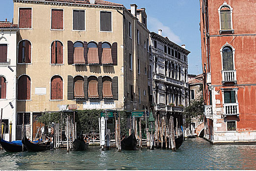 建筑,运河,威尼斯,意大利