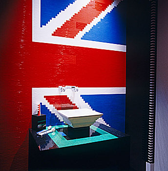 浴室,墙壁,巨大,英国国旗