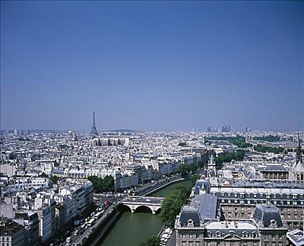 俯拍,建筑,城市,巴黎,法国