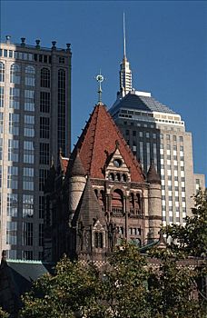 波士顿,圣三一教堂,马萨诸塞,美国