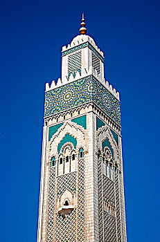 非洲,北非,摩洛哥,卡萨布兰卡,尖塔,哈桑二世清真寺