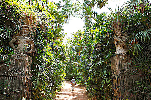 雕塑,公园,入口,花园,西部,省,斯里兰卡,亚洲