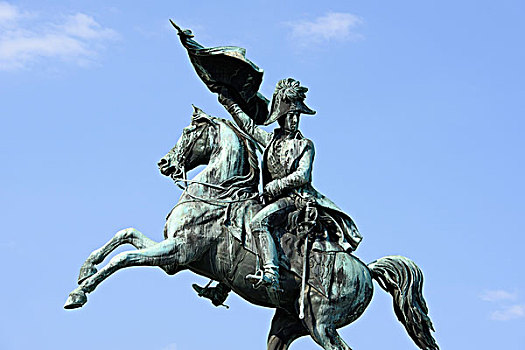 骑马雕像,英雄广场,维也纳,奥地利,欧洲