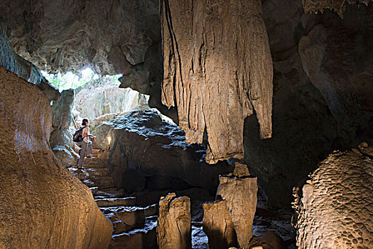 旅游,探索,洞穴,滴水石洞,攀牙,泰国,东南亚