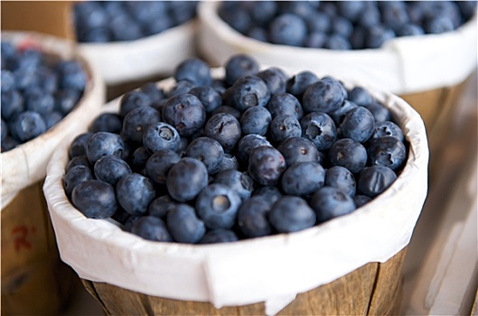 蓝莓,篮子,市场