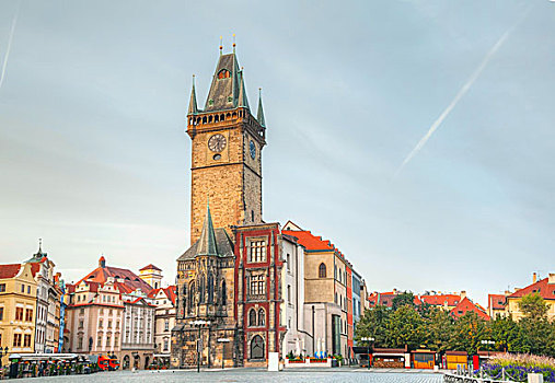 老市政厅,布拉格,早晨