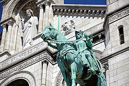 圣女贞德,雕塑,蒙马特尔,巴黎,法国