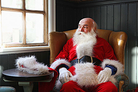 圣诞老人,休憩,扶手椅