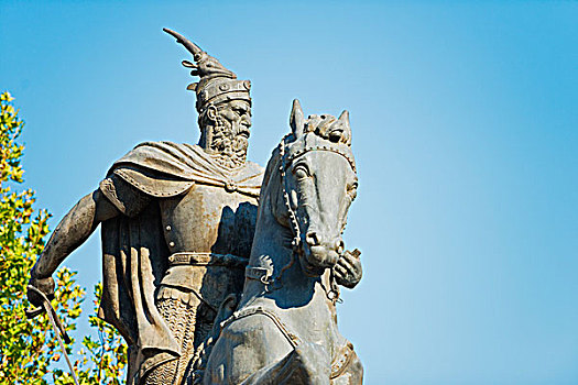 欧洲,科索沃,骑马雕像