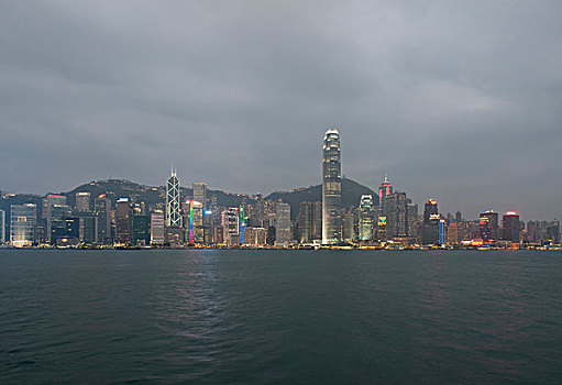 香港维多利亚海湾夜色