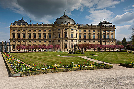 花園,維爾茨堡,巴洛克,宮殿,世界遺產,巴伐利亞,德國,歐洲