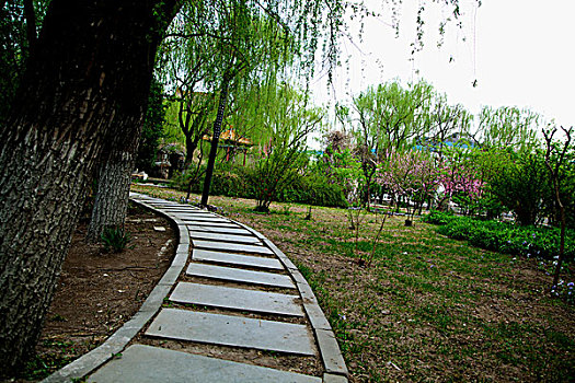 中国古典园林的石板路