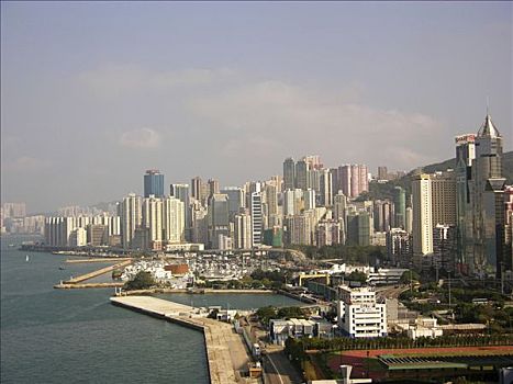香港,中心,白天,维多利亚港,中国,亚洲