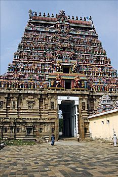 楼塔,湿婆神,庙宇,贡伯戈纳姆,泰米尔纳德邦,印度