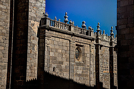 西班牙,卡斯蒂利亚,区域,阿维拉省,大教堂,特写,哥特式,防护,建造,世纪