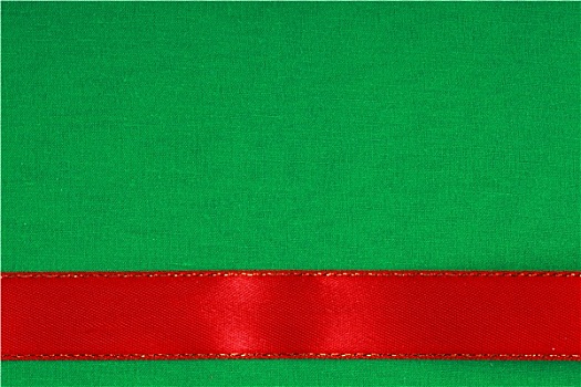 红丝带,绿色,布,背景,留白