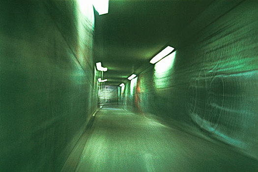 空,绿色,模糊,行人,地铁,隧道,涂鸦,右边,墙壁