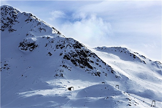 滑雪道,奥地利,阿尔卑斯山