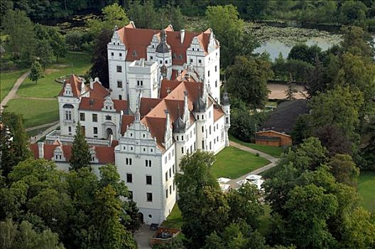 城堡,勃兰登堡,德国,航拍