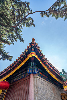 中国五台山景区里的寺庙