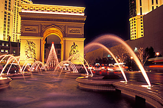 巴黎,喷泉,正面,成功,仿制,拉斯维加斯,美国
