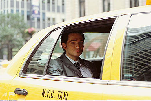 肖像,商务人士,出租车