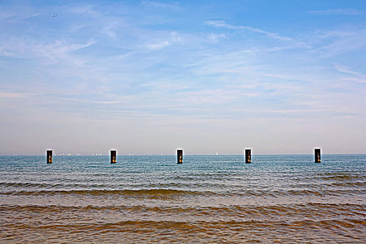 防波堤,海中,芝加哥