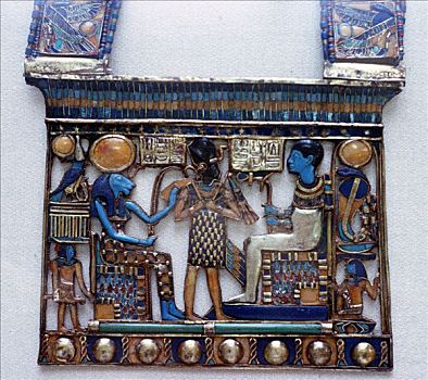 胸饰,珠宝,墓地,图坦卡蒙,古埃及,艺术家,未知