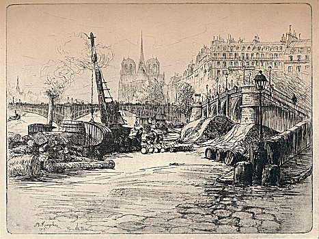 巴黎圣母院,码头,艺术家