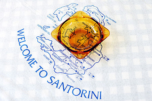 希腊圣托里尼岛地图