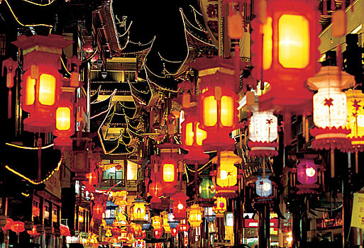 上海,中国,灯笼,节日