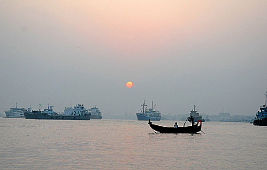 港口,河,孟加拉,十一月,2006年