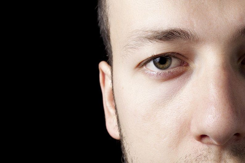 棕色眼睛,男人,特写_高清图片_全景视觉