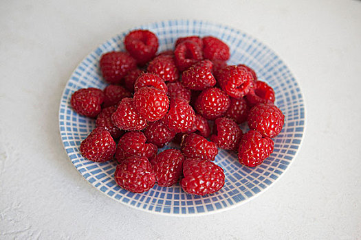 树莓,盘子,白色背景,背景
