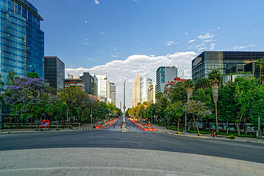 墨西哥首都墨西哥城,周末的墨西哥城第一街改革大道