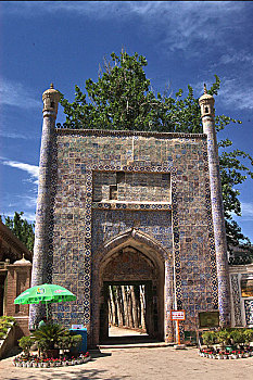 新疆喀什近郊的香妃墓大门