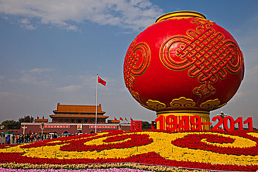 北京天安门广场花坛