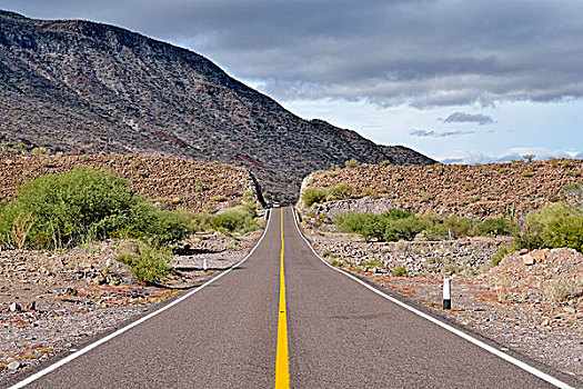 1号公路,洛雷托,沿岸,道路,下加利福尼亚州,墨西哥,北美