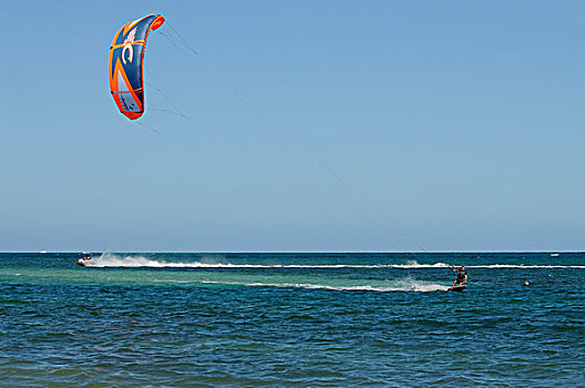 风筝冲浪,公园,比斯坎湾,迈阿密,佛罗里达,美国