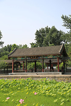 北京皇家园林颐和园耕织图景区玉河斋