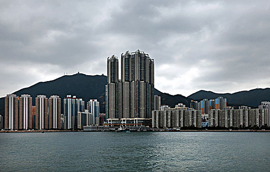 天际线,塔,香港