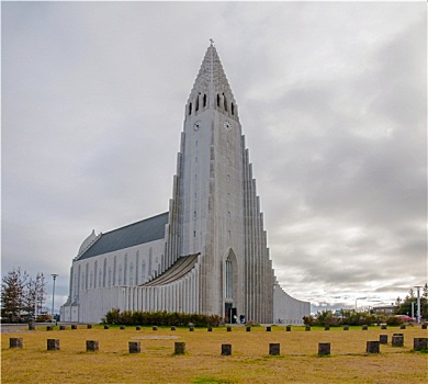 教堂,雷克雅未克,冰岛,雕塑,欣喜
